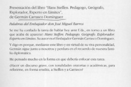 Presentación del libro "Hans Steffen, pedagogo, geógrafo, explorador, experto en límites" de Germán Carrasco Domínguez  [artículo]