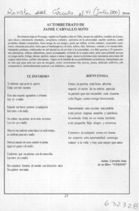 Autorretrato de Jaime Carvallo Soto  [artículo]