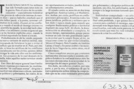 Medidas de confianza mutua  [artículo] Hermógenes Pérez de Arce I.