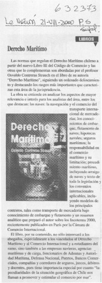 Derecho marítimo  [artículo]