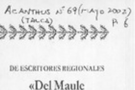 "Del Maule alguien me llama"  [artículo] Amparo Pozo D.