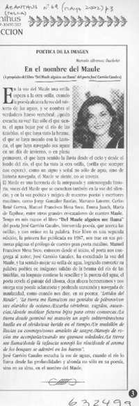 En el nombre del Maule  [artículo] Marcela Albornoz Dachelet