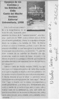 Epopeya de las comidas y las bebidas de Chile  [artículo]
