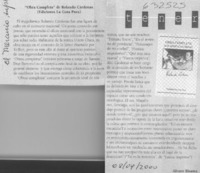 "Obra completa", de Rolando Cárdenas  [artículo] Alvaro Bisama