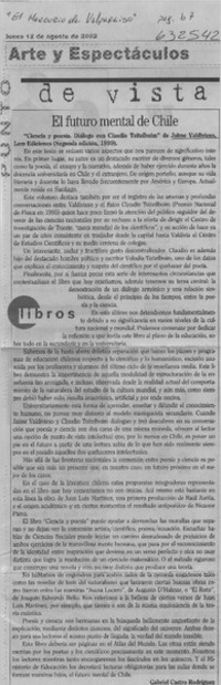 El futuro mental de Chile  [artículo] Gabriel Castro Rodríguez