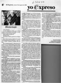 Homenaje  [artículo] Fernando Salvador