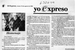 Homenaje  [artículo] Fernando Salvador