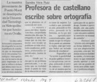 Profesora de castellano escribe sobre ortografía