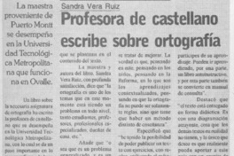 Profesora de castellano escribe sobre ortografía