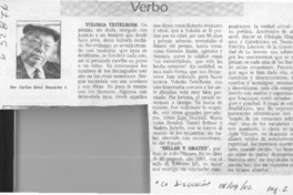 Verbo  [artículo] Carlos René Ibacache I.