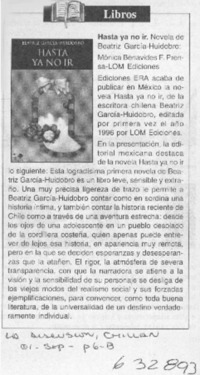 Hasta ya no ir  [artículo]