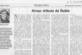 Arrau, tributo de Ñuble  [artículo] Alejandro Witker