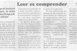 Leer es comprender  [artículo]