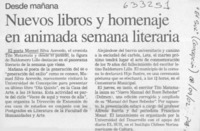 Nuevos libros y homenaje en animada semana literaria  [artículo]