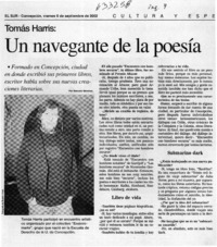 Un navegante de la poesía  [artículo] Marcelo Sánchez