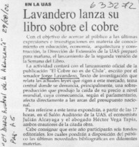 Lavandero lanza su libro sobre el cobre  [artículo]
