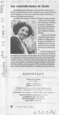 Las contradicciones de Zerán  [artículo]