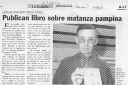 Publican libro sobre matanza pampina  [artículo]