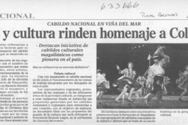 Arte y cultura rinden homenaje a Coloane  [artículo]