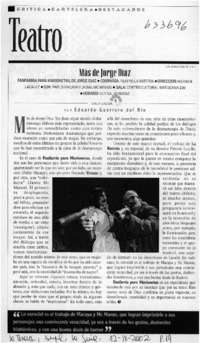 Más de Jorge Díaz  [artículo] Eduardo Guerrero del Río