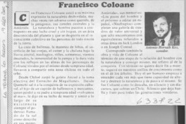 Francisco Coloane  [artículo] Antonio Horvath Kiss