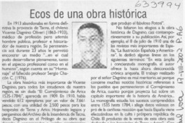 Ecos de una obra histórica  [artículo] Elías Pizarro Pizarro