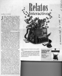 Relatos interactivos  [artículo] Mario Valdovinos