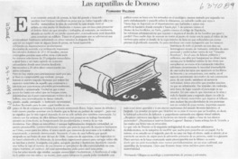 Las zapatillas de Donoso  [artículo] Fernando Villegas