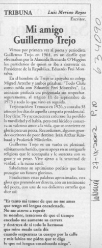 Mi amigo Guillermo Trejo  [artículo] Luis Merino Reyes