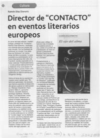 Director de "Contacto" en eventos literarios europeos  [artículo]