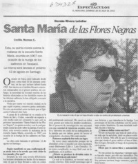 Santa María de las flores negras  [artículo] Cecilia Moreno C.