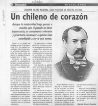 Un chileno de corazón  [artículo] Mariela Navarro Fuentes
