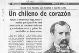Un chileno de corazón  [artículo] Mariela Navarro Fuentes