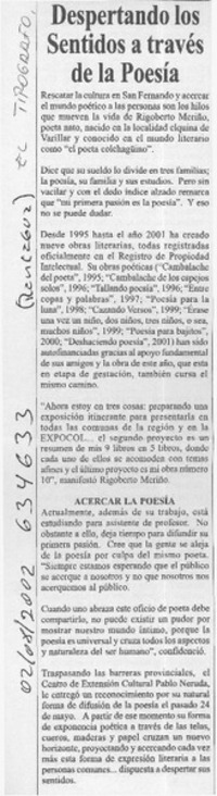 Despertando los sentidos a través de la poesía  [artículo]