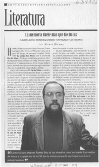 La memoria duele más que las balas  [artículo] Alvaro Bisama