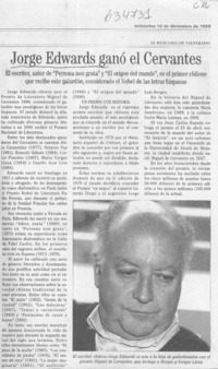 Jorge Edwards ganó el Cervantes