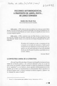 Ficciones autobiográficas, a propósito de Adiós, poeta --, de Jorge Edwards