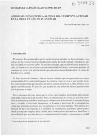 Aproximación estética al tema del cuerpo y la ciudad en la obra Un año de Juan Emar