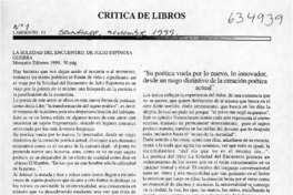 La soledad del encuentro, de Julio Espinosa