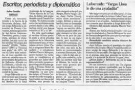 Escritor, periodista y diplomático  [artículo] Andrea González