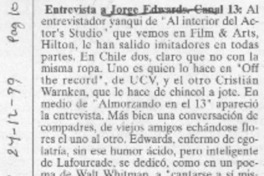 Entrevista a Jorge Edwards, Canal 13  [artículo]