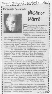 Nicanor Parra  [artículo]