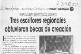 Tres escritores regionales  [artículo]