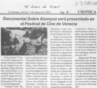 Documental sobre Alumysa será presentado en el Festival de Cine de Venecia  [artículo]