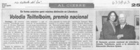 Volodia Teitelboim, premio nacional  [artículo]