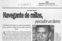 Navegante de millas, pescador en tierra  [artículo]