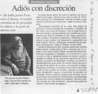 Adiós con discreción  [artículo]