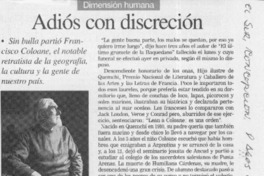 Adiós con discreción  [artículo]