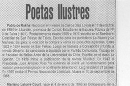 Poetas ilustres  [artículo]