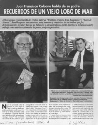 Recuerdos de un viejo lobo de mar  [artículo] Paula Palacios Meza